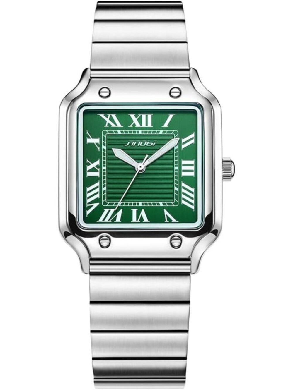 Classic Square Watch for Men | Roman Numerals | Stylish & Timeless Design